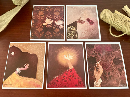 collectible art cards - set of 5